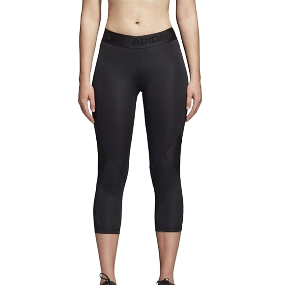 🍒NWT🍒 ADIDAS ALPHASKIN 3/4 SPORTS TIGHTS - Picture 1 of 10